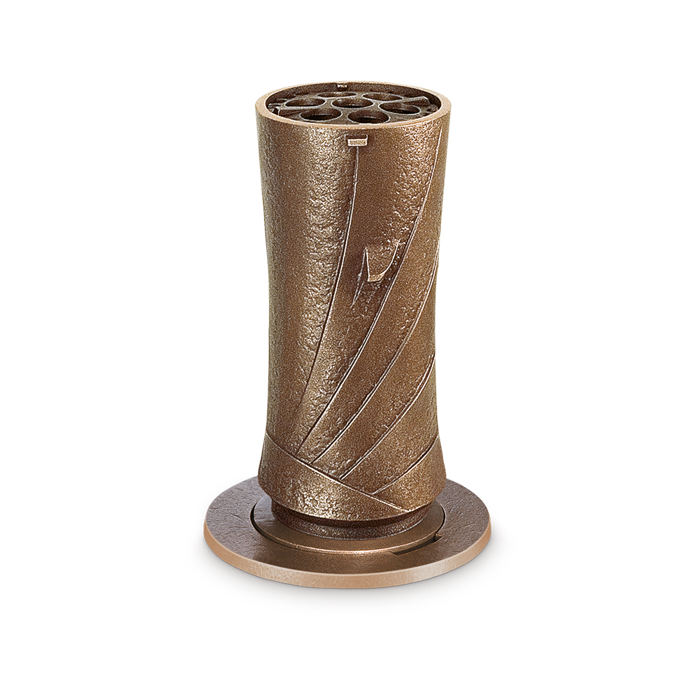 Vase Grabvase Versenkvase Blumen Blumenvase Versenkvase mit Relief aus Bronze für Blumen online entdecken.